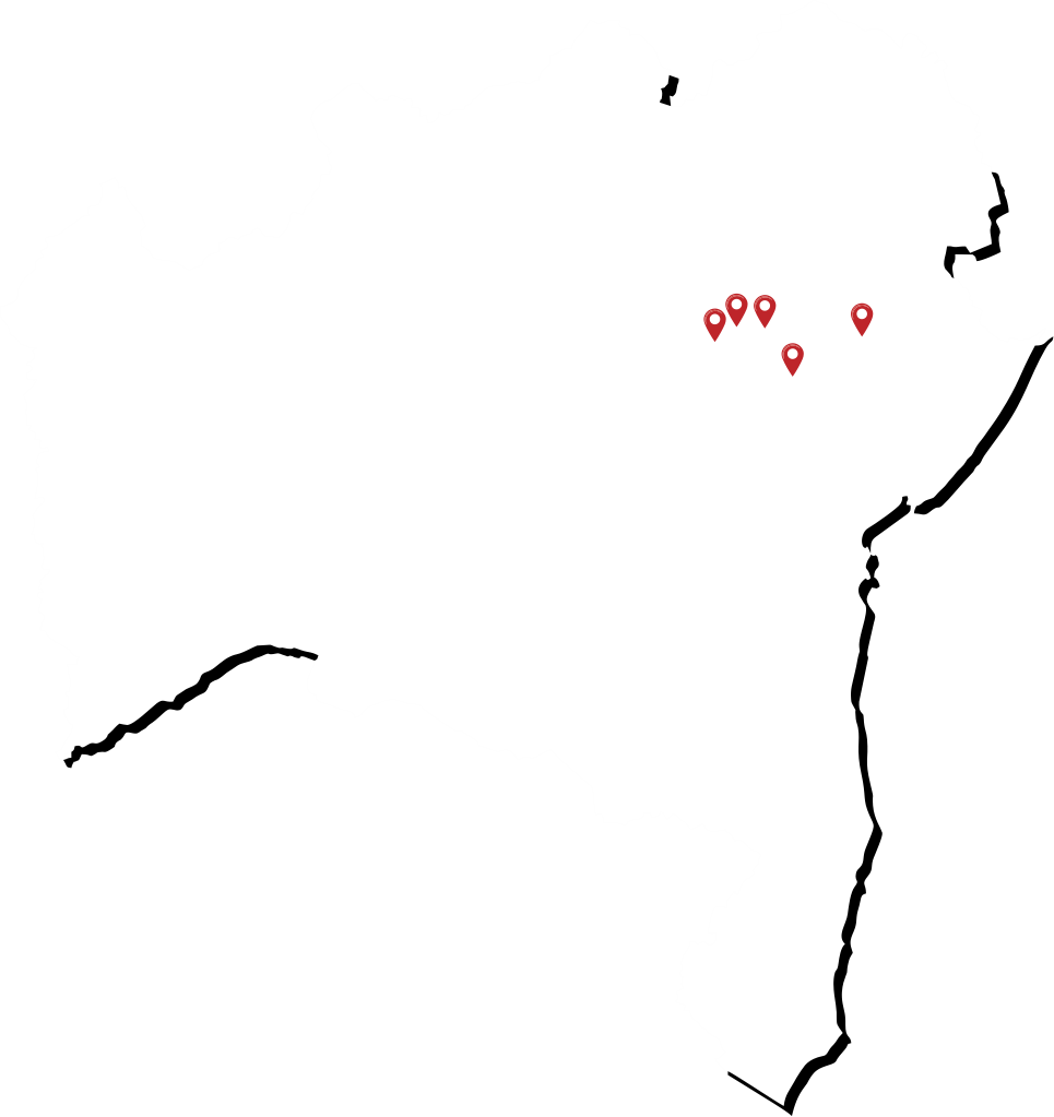 Mapa da Bahia — áreas de atuação da M4 Engenharia